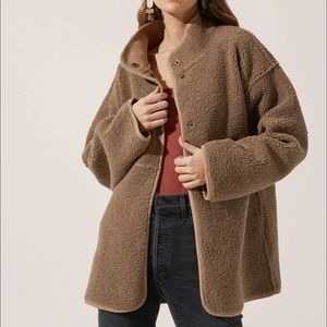 ASTR oversized teddy coat